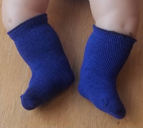 Chaussettes bleu poupon bébé - bleu,