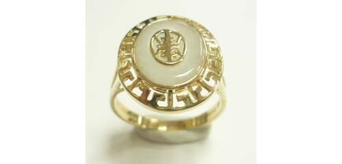 Bague jade ovale pour - en,