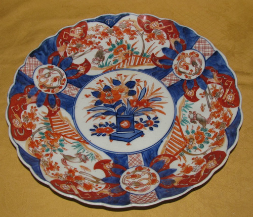 Grand plat imari porcelaine - plat,