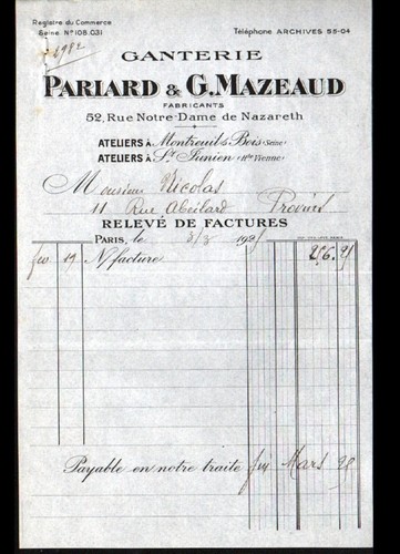 Paris usine de - (iii°),
