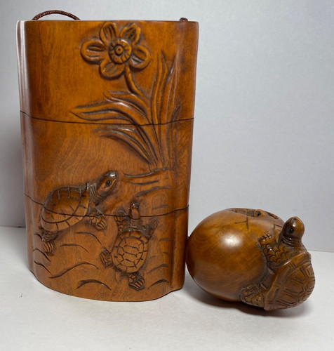 Ancien netsuke tortue en - netsuke, de
