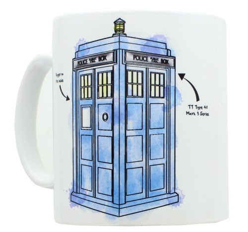 Mug tardis aquarelle doctor - tardis,