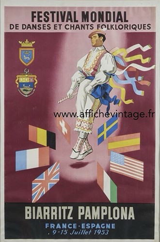 Affiche poster biarritz - affiche,