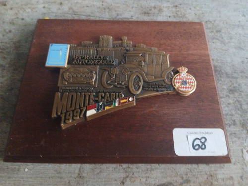Plaque 65eme rallye automobile - 65eme,