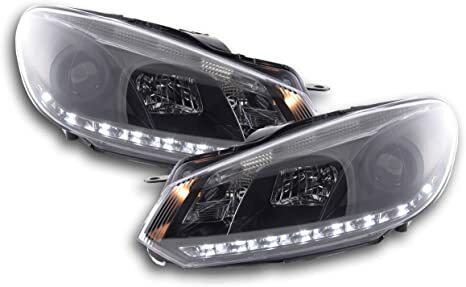 Feux avant led noirs - feux, pour