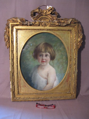 Ancien pastel époque - , ème