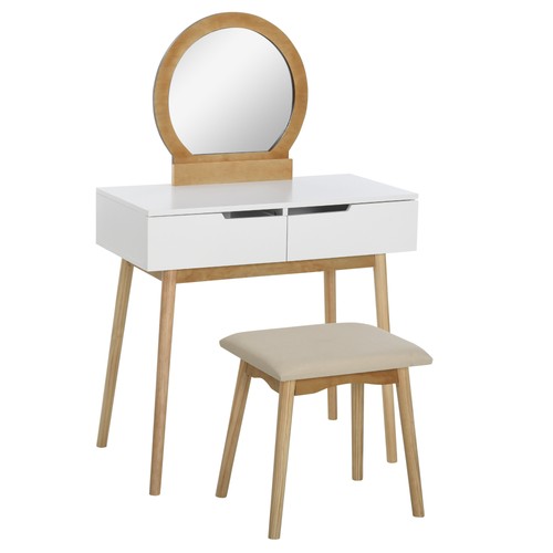 Homcom coiffeuse 80x40x127cm - coiffeuse,