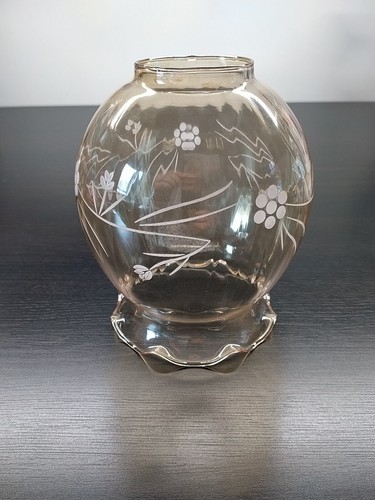 Tulipe ambrée fumée verre - ambrée,
