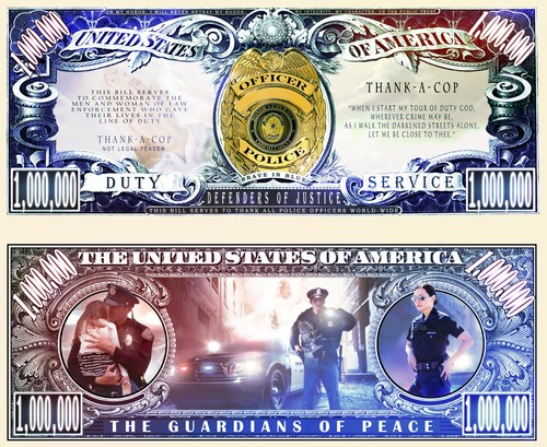 Police billet commemoratif - police,
