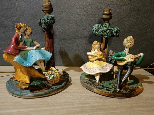 Paire lampes céramique - paire, en