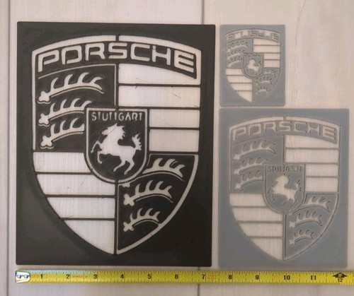 Porsche logo stencil set - stencil,