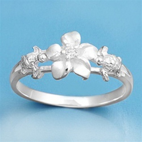 Sterling silver 925 plumeria - sterling,