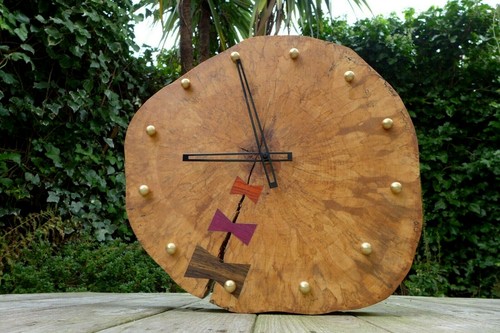 Grande horloge murale bois - murale,