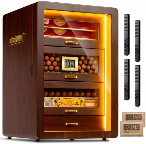 Ebony cigar humidor - ebony,