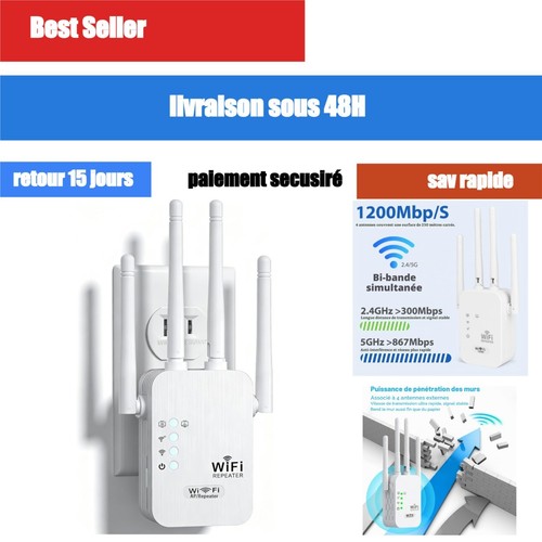 Répéteur wifi 1200 mbps - wifi,