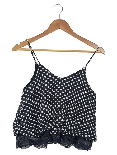Zara top femme noir pois - noir,