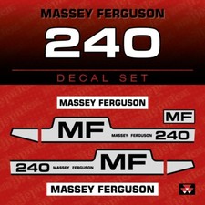 Autocollants remplacement Massey Ferguson 240 MF – kit stickers décalcomanies