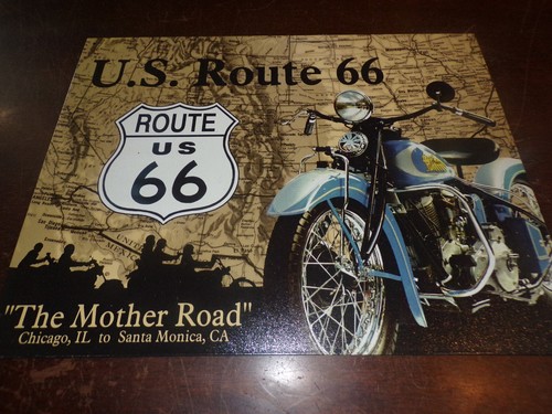 Plaque métal route 66 - plaque, u.s.