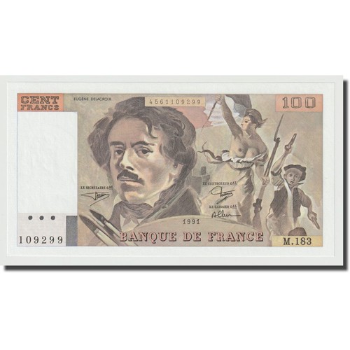 France 100 francs - france,, delacroix