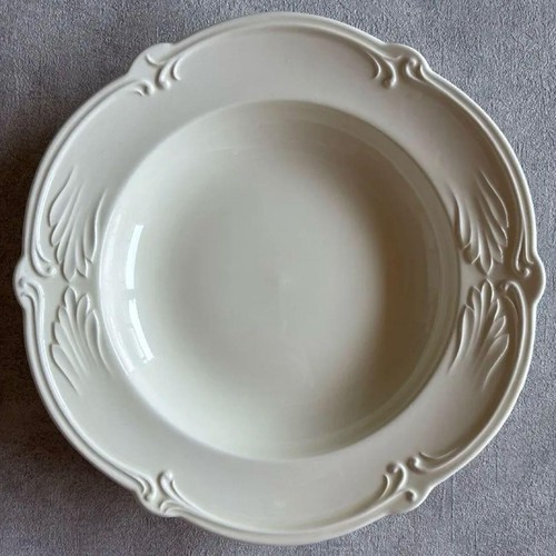 Gien rocaille blanc soup plate - blanc,