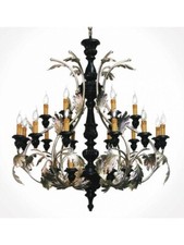 Lustre Classique en Bois Noir