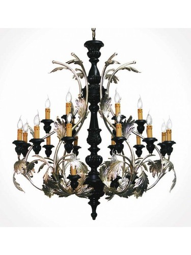 Lustre classique bois - en, noir