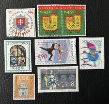 Lot de 8 timbres de Slovaquie