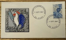 1967, 1 Enveloppe 1er Jour, Championnat d’Europe Aviron FISA, Vichy, Europa CEPT