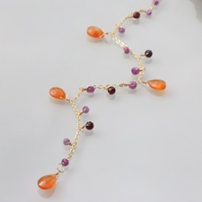 bracelet cornaline saphir rose