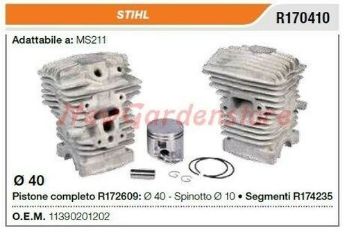 Cylindre piston segments stihl - cylindre,