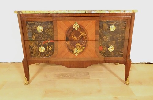 Commode transition marqueterie - commode,