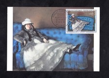 CARTE POSTALE CACHET PREMIER JOUR - TABLEAU DE MAITRE - MANET- CANAPE BLEU -1962