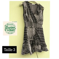robe cache cache noir et grise