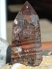 pointe cristal quartz brun