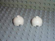 2 x LEGO White dome top ref