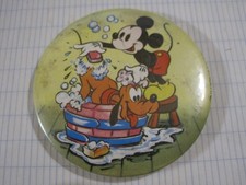 ANCIEN MIROIR DE POCHE WALT DISNEY MICKEY PLUTO VINTAGE