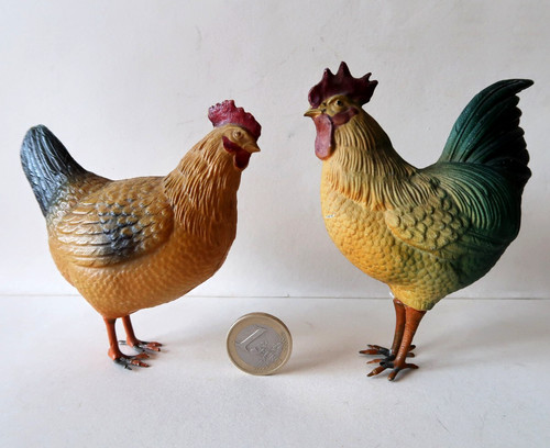 Grands celluloid ancien coq - ancien,