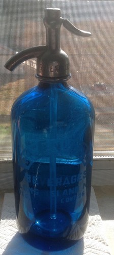 Vintage cobalt blue seltzer - vintage,