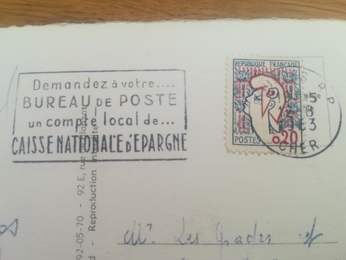 Timbre sur carte marianne - carte,