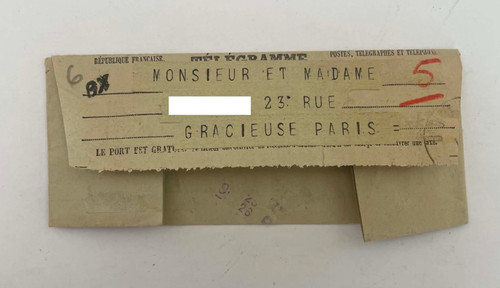 Vieux papier ancien telegramme - ancien,