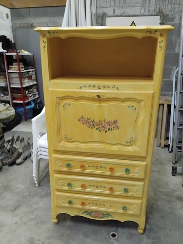 Meuble secretaire bois relooke - secretaire,