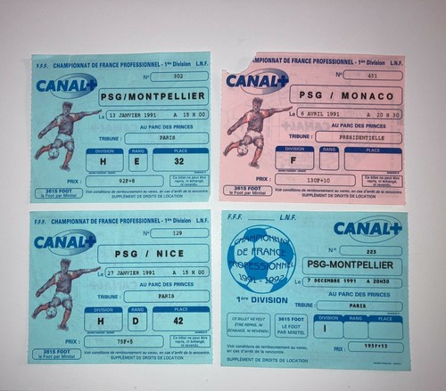 Lot billets tickets match - de,