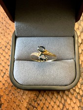 ANCIENNE BAGUE TOI+MOI  SAPHIRS  ET DIAMANTS VÉRITABLES-  OR 750- 18K