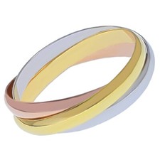 Bague 3 anneaux Plaqué Or 18