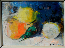 Laurent MOONENS 1911-1991  NATURE MORTE Tableau Peinture Huile POST-CUBISTE