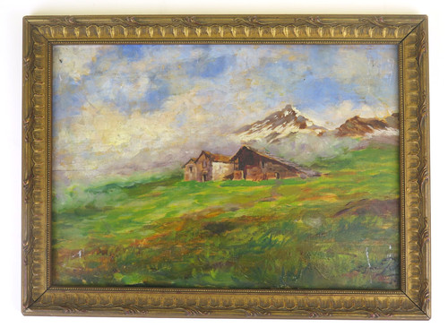 Tableau paysage alpin - paysage,