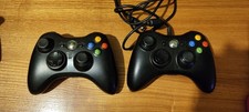 Lot Manettes XBOX 360 - X2 - Officielles - Noires - Microsoft - Bon état