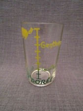 Verre de bar publicitaire ancien vin cuit"GRAPPE DOREE"