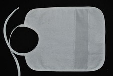 bavoir à broder bébé enfant grande taille coloris blanc