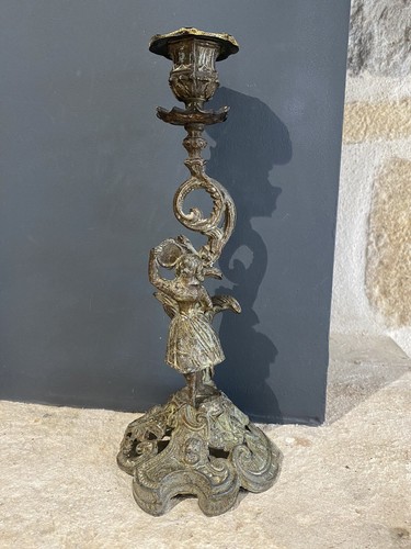 Chandelier bougeoir ancien - chandelier,